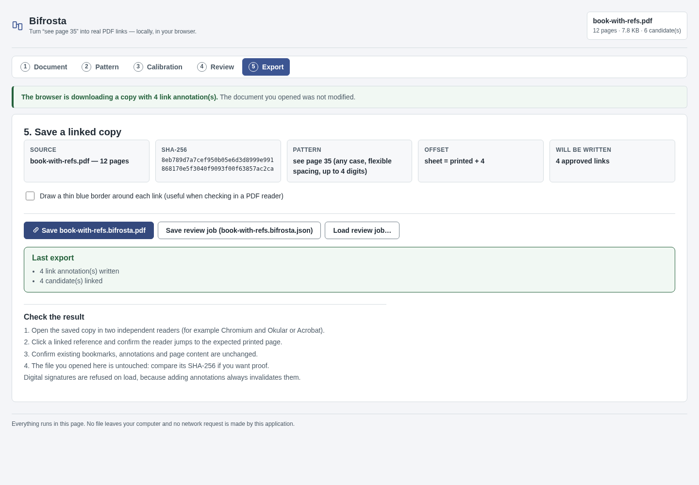 Bifrosta — actual application or generated output