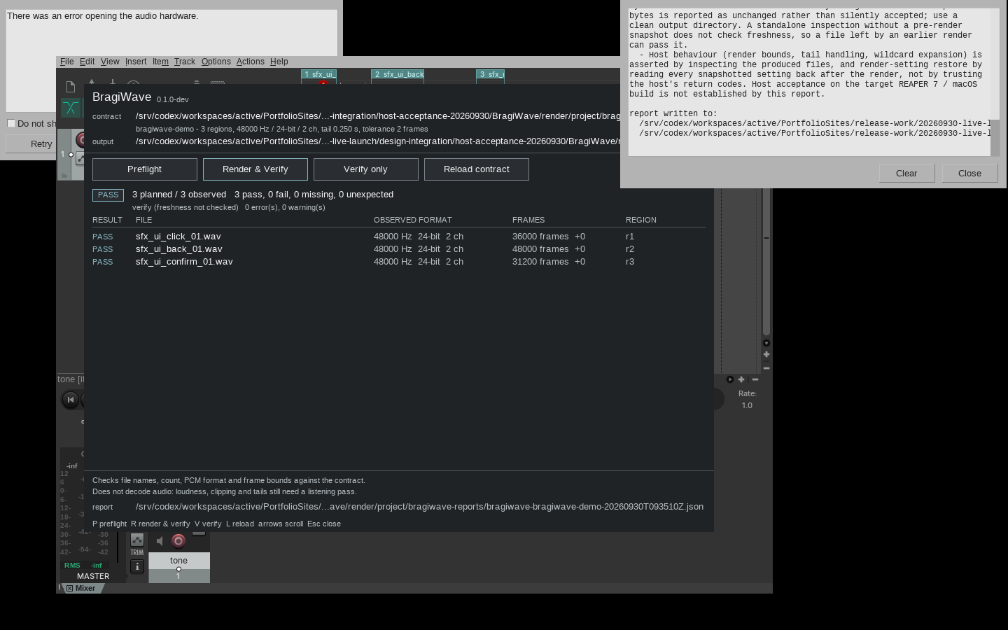 BragiWave — actual application or generated output