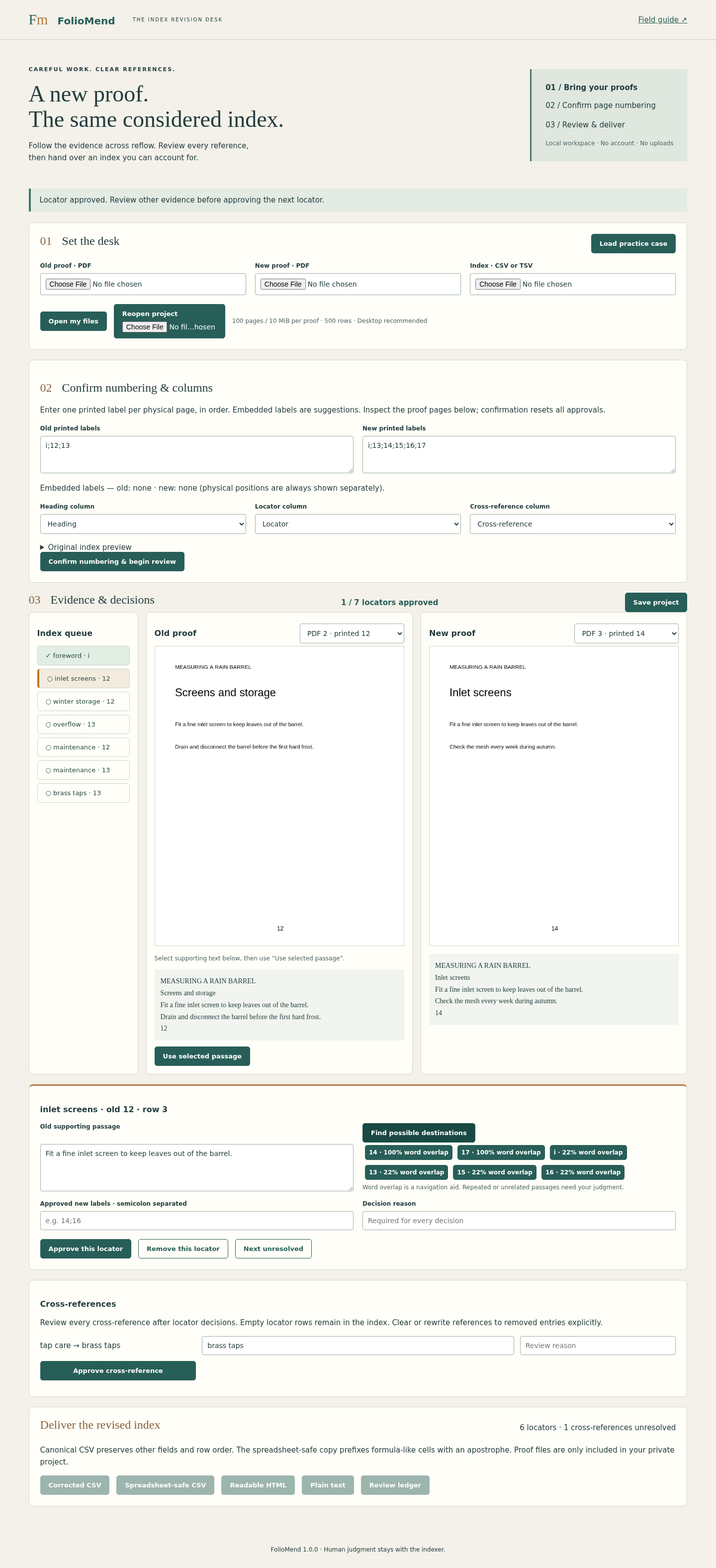 FolioMend: The same screen passage appears on printed pages 14 and 17. Inspect both before choosing the main discussion.