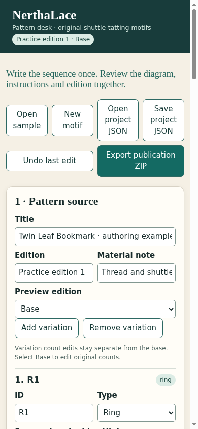 NerthaLace: The actual narrow Chrome layout stacks the source, diagram and preview. Desktop authoring is recommended.