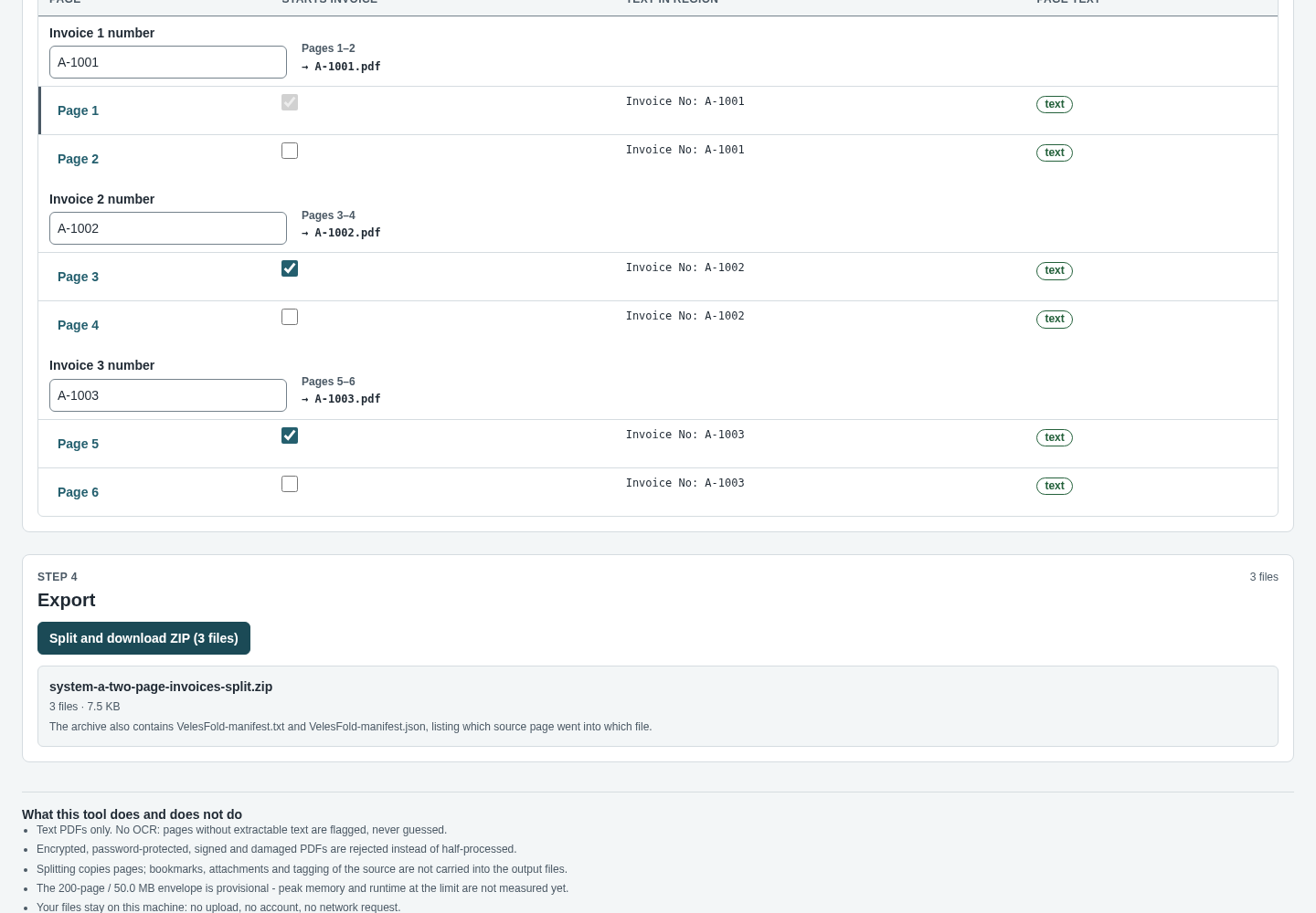 VelesFold — actual application or generated output
